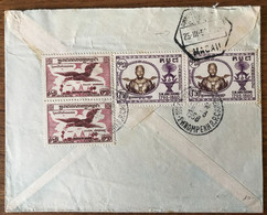 Cambodge, TAD PHNOM PENH 19.3.1958 Sur Enveloppe Pour MACAO, Via Hong Kong - (B3148) - Camboya