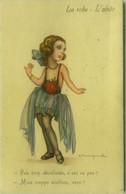 BOMPARD SIGNED 1910s POSTCARD - GIRL - LA ROBE / L'ABITO - N.1748/2 (BG2059) - Bompard, S.