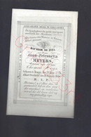 Weduwe Van D'Heer Thomas Hoijs - Doodsprentje †1850 - Anna-Petronella MEYERS - Avvisi Di Necrologio
