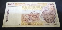 West African States, Benin (B) Banque Centrale Des États De L'Afrique Ouest, 1000 Francs (1995 - Bénin