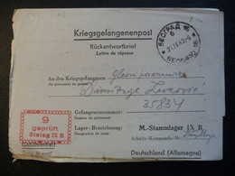 From Serbia Belgrade 27.4.1943 To Dimitrije Lukovic (Hauptvertrauensmann) Stalag IX B WWII POW Censure Geprüft - Briefe U. Dokumente