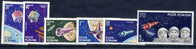 ROMANIA 1965 Space Exploration Set  MNH / **.  Michel 2369-74 - Unused Stamps