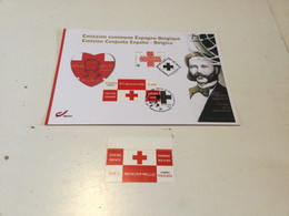 Belgique : N°4380HK (150 Ans De La Croix Rouge ) + Timbre Neuf D’Espagne - Covers & Documents