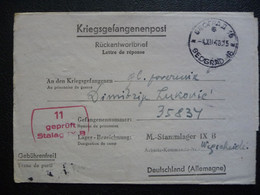 From Serbia Belgrade 4.12.1943 To Dimitrije Lukovic (Hauptvertrauensmann) Stalag IX B WWII POW Censure Geprüft - Briefe U. Dokumente