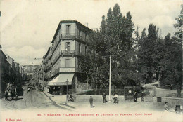 Béziers * Avenue Gambetta Et Entrée Du Plateau * Côté Gare * Attelage * Grand Café - Beziers