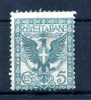 1901 REGNO "Floreale" N.70 * 5 Centesimi Verde Azzurro - Nuovi