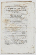 Bulletin Des Lois 125 1849 Liquidation Des Ateliers Nationaux/Echanges D'immeubles Entre L'Etat Et M. Manceaux Rocroi - Decreti & Leggi