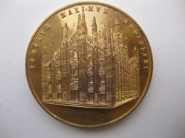Médaille Cathédrale De Milan / Medaglia Duomo Di Milano 1886 - Otros & Sin Clasificación