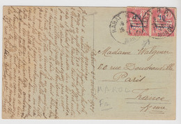 CARTE. MAROC. RABAT POUR PARIS. 28 AVRIL 1921.      / 3 - Lettres & Documents