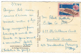 Carte Postale - 25f Seul Sur Lettre - 08 Juillet 1970 Vers Le Canada - Briefe U. Dokumente