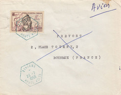 LETTRE. HAUTE-VOLTA. 23 7 59. RARE. CACHET EXAGONAL BLEU. ZINIARE     / 3 - Briefe U. Dokumente