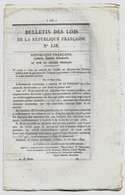 Bulletin Des Lois 138 1849 Rectification De Route Saint-Efflam, Moulins.../Chemin De Halage Ile-d'Elle/Bief De Longèves - Decreti & Leggi