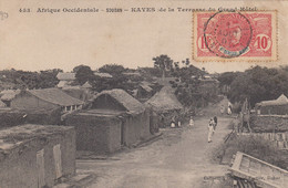 CARTE. HAUT SENEGAL ET NIGER. FAIDHERBE 10c. . SOUDAN. KAYES. DE LA TERRASSE DU GRAND HOTEL       / 3 - Storia Postale