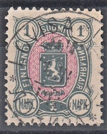 FINLANDIA 1889-95  1 MARK GRIGIO ROSA  OTTIME CONDIZIONI VFU - Oblitérés