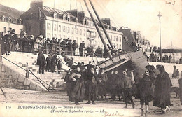 62 - Boulogne Sur Mer -  Bateau échoué Après La Tempête (1903 Animée) - Boulogne Sur Mer