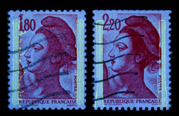 1982-85 Liberté De Gandon N°2220 / 2376 - Variété Phosphore - Usados