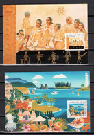 NOUVELLE CALEDONIE  PRET A POSTER   N° 1 + 2   NEUFS SANS CHARNIERE COTE  24.00€    SPORT CRICKET  TOURISME - Prêt-à-poster