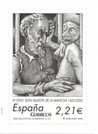 2005-TARJETÓN ( 21x30 ) ED. 4161- PRODUCTO CONMEMORATIVO DEL CENT. DE '' DON QUIJOTE DE LA MANCHA '' DE CERVANTES - Hojas Conmemorativas