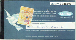 Ticket/Billet D'Avion. SABENA. MALAGA/BRUSSELS. 1968. Timbre Taxe. - Europa