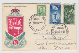 NEW ZELAND. 1953. OFFICIAL COVER. CHILDREN'HEALTH CAMPS. TO FRANCE  / 3 - Covers & Documents