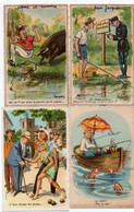 Lot De 8 Cartes Postales Anciennes - Fantaisies Humoristiques - + 2 Avec Défauts - Dépliant Absent, Usure - 5 - 99 Postales