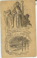 Mikuláš Aleš Splachuje Břehy 1950 - Circulated. (St Nicholas) - Tsjechië