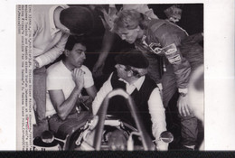 FORMULA 1 - MICHELE ALBORETO E STEFAN JOHANSSON  SU FERRARI - IMOLA  1985 - FOTO ORIGINALE 17,5X24 CM  CIRCA- - Car Racing - F1