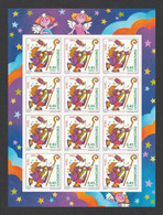 LUXEMBOURG 2001 Christmas/St Nicholas: Sheet Of 12 Stamps UM/MNH - Blocs & Hojas