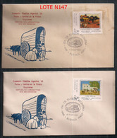 ARGENTINE 1985 GJ 2231/2 EXPOSITION ARGENTINE 85 EN COUVERTURE PREMIER JOUR - Covers & Documents