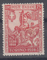 Italy Kingdom 1928 Torino Sassone#234 Mi#289 Mint Lightly Hinged - Mint/hinged