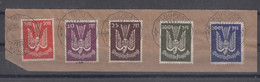 Germany Deutsches Reich 1923 Airmail Flugpost Mi#263-267 Used On Cover Front - Oblitérés