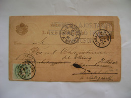 HUNGARY - ENTIRE POSTAL SENT SZABADKAP.UDV TO DENMARK WITH PERFIN IN 1895 IN THE STATE - Enteros Postales
