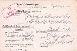 From Stalag IX B 2.3.1944 To Dimitrije Lukovic (Hauptvertrauensmann) Stalag IX B WWII POW Censure Geprüft - Briefe U. Dokumente