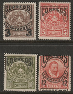 Chile 1904 Sc 64-7 Yt 50/54 Partial Set MH* Some Disturbed Gum - Chile