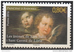 Andorre Français 2016 Noël Les ànimes De Sant Julià I Sant Germà De Lòria Neuf ** - Ungebraucht