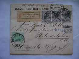 ROMANIA - LETTER SENT FROM BUCAREST WITH PERFIN BdR TO PHILADELPHIA  (USA) IN 1900 IN THE STATE - Cartas