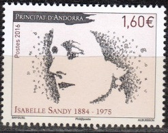 Andorre Français 2016 Isabelle Sandy Neuf ** - Unused Stamps