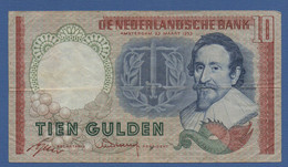 NETHERLANDS  - P.85 – 10 Gulden 23.03.1953  F/VF Serie 2TE 033432 - 10 Gulden