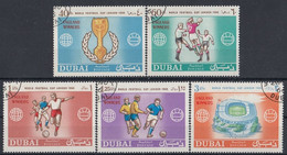 DUBAI 216-220,used,football - Used Stamps