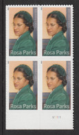 UNITED STATES 2013 Rosa Parks S/ADH: Block Of 4 Stamps UM/MNH - Ongebruikt