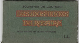 LOURDES LES MOSAIQUES DU ROSAIRE EDITION DES GRANDS MAGASINS DES GALERIES CATHOLIQUES CARNET 15 CARTES - Lourdes