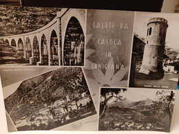 Cartolina  Casola In Lunigiana  Provincia Di Massa Carrara, Piazza Della Torre,ponte Della Ferrovia,Vigneta 1967 - Massa