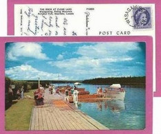 CANADA 002,  * MANITOBA * THE DOCK At CLEAR LAKE * WASAGAMING, RIDING MOUNTAIN * SENT - Sonstige & Ohne Zuordnung