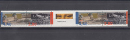 France 1993 Louvre Mi#2996-2997 Strip With Vignette, Mint Never Hinged - Neufs