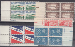 Usa Plate Blocks, Mint Never Hinged - Blocks & Kleinbögen