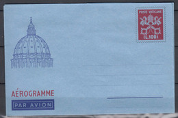 Vatican Aerogramme, Aerogramma 100 Lire In Excellent Mint State - Enteros Postales
