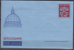 Vatican Aerogramme, Aerogramma 100 Lire In Excellent Mint State - Postwaardestukken