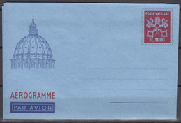 Vatican Aerogramme, Aerogramma 100 Lire In Excellent Mint State - Enteros Postales