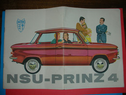 NSU-Prinz 4,automobile Brochure,catalog,car Instruction,Benz Shop Drivers Guide,dim.29.5x19.5 Cm,old Timer Advertising - Material Y Accesorios