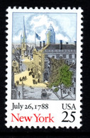 UNITED STATES 1988 State Bicentennial/New York: Single Stamp UM/MNH - Ungebraucht